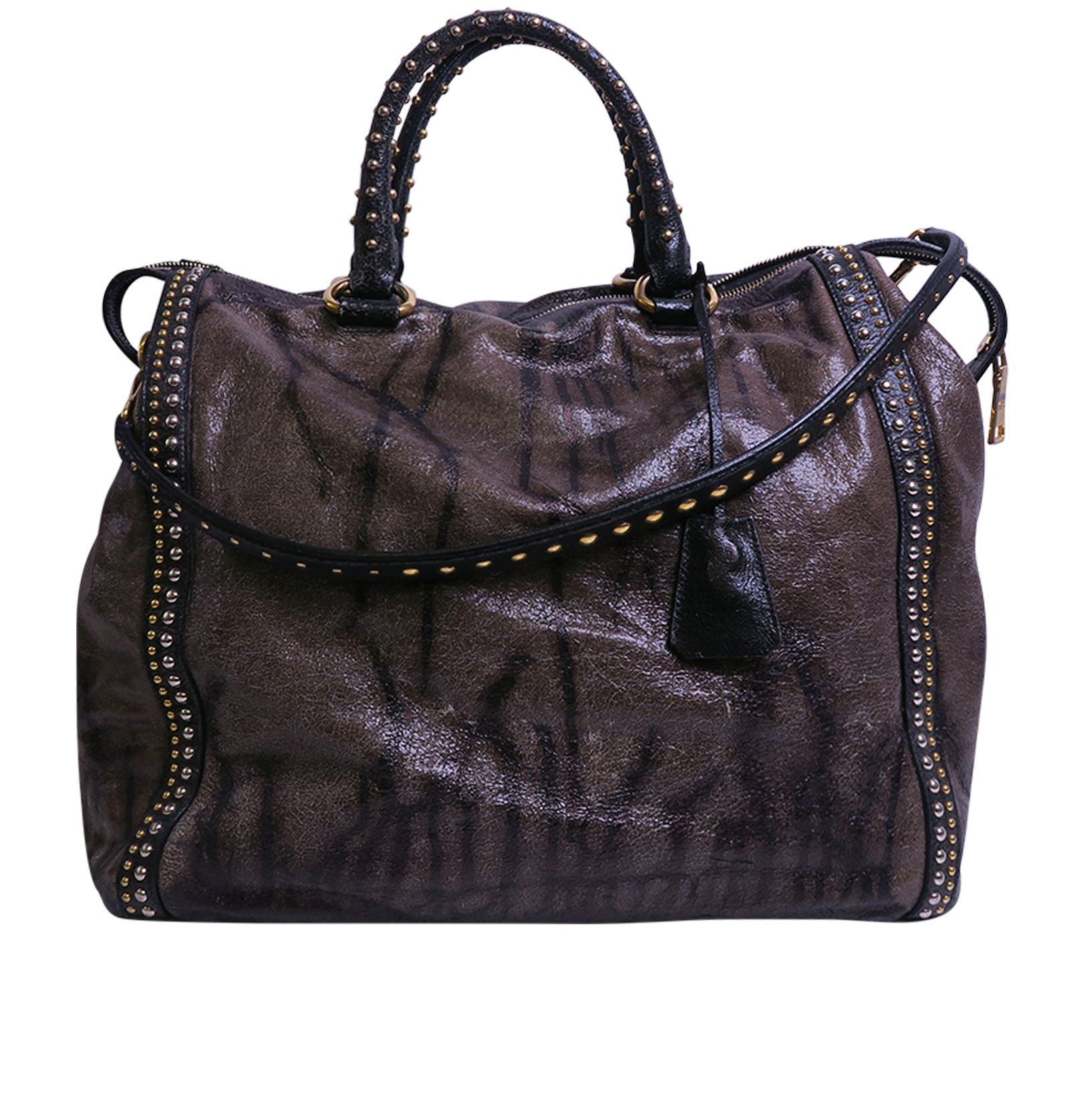 Studded Crinkle Tote